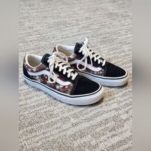 Vans Old Skool floral low top sneakers shoes size 4 men 5.5 women